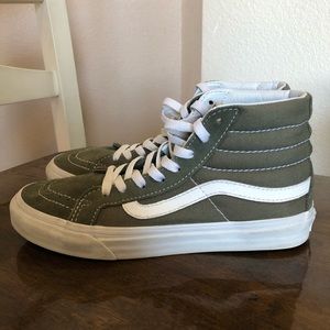 Vans Sk8-Hi Off the Wall Shoes, Olive Green